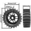 4Pcs ShareGoo 1/8 Scale RC Car Paddles Buggy Tires RC Snow Sand Tyre 17mm Hex Hub Wheels Compatible with Redcat HSP HPI Traxxas 1/8 RC Off Road Buggy Baja Car view 2