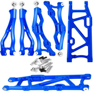 Aluminum Front & Rear Suspension Arms Upgrades Part for 1/8 Outcast 6S BLX,Kraton 6S BLX,Notorious 6S BLX,Talion 6S BLX,ARRCat 6pcs Lower Upper Swing Arm Set Hops up w/Pivot Balls,Navy Blue