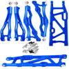 Aluminum Front & Rear Suspension Arms Upgrades Part for 1/8 Outcast 6S BLX,Kraton 6S BLX,Notorious 6S BLX,Talion 6S BLX,ARRCat 6pcs Lower Upper Swing Arm Set Hops up w/Pivot Balls,Navy Blue view 1