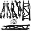 Aluminum Front & Rear Suspension Arms Upgrades Part for 1/8 Outcast 6S BLX,Kraton 6S BLX,Notorious 6S BLX,Talion 6S BLX,ARRCat 6pcs Lower Upper Swing Arm Set Hops up w/Pivot Balls,Black view 1