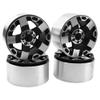 ShareGoo 4PCS Metal 2.2" RC Crawler Beadlock Wheels 35mm-Width 5-Spoke Wheel Hub 12mm Hex Compatible with 1/10 Traxxas TRX4 TRX6 Axial SCX10 Wraith 90046 RR10 RC Crawler Car view 4