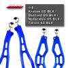 Aluminum Front Suspension Arms Upgrades Part for 1/8 Kraton,Outcast,Notorious,Talion 6S BLX,ARRCat 4pcs Front Lower Upper Swing Arm Set Hops up w/Pivot Balls,Navy Blue view 2