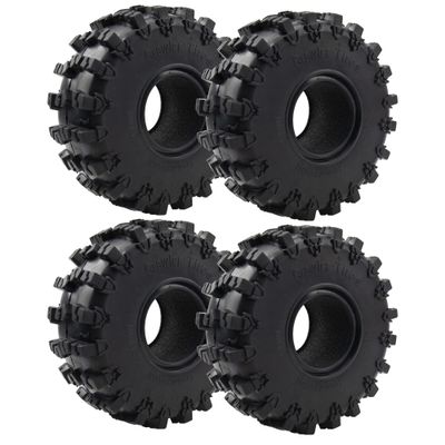 4Pcs ShareGoo Rubber 2.2" Crawler Mud Terrain Tires Super Grip Soft Tyre OD 148mm Compatible with Axial SCX10 90047 D90 TF2 Tamiya CC01 Traxxas TRX4 1/10 RC Rock Crawler Rims Beadlock
