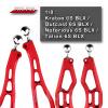 Aluminum Front Suspension Arms Upgrades Part for 1/8 Kraton,Outcast,Notorious,Talion 6S BLX,ARRCat 4pcs Front Lower Upper Swing Arm Set Hops up w/Pivot Balls,Red view 2