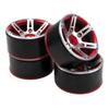 4Pcs ShareGoo Metal 1.9 Inch Beadlock Wheel Hub Rims Width 26mm 6-Spoke Wheel Rim Compatible with Axial SCX10 90046 Wraith TRX4 D90 Tamiya CC01 1/10 RC Crawler view 1