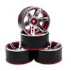 4Pcs ShareGoo Metal 1.9 Inch Beadlock Wheel Hub Rims Width 26mm 6-Spoke Wheel Rim Compatible with Axial SCX10 90046 Wraith TRX4 D90 Tamiya CC01 1/10 RC Crawler view 2