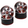 4Pcs ShareGoo Metal 1.9 Inch Beadlock Wheel Hub Rims Width 26mm 6-Spoke Wheel Rim Compatible with Axial SCX10 90046 Wraith TRX4 D90 Tamiya CC01 1/10 RC Crawler view 3