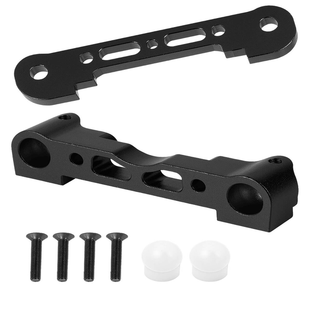 Aluminum Front Lower Arm Suspension Mount Upgrades Part for 1/8 Typhon Kraton Notorious 6S,Felony Infraction V2 Limitless Mojave Tailon 6S BLX,ARRCat RC Hops Up Upgrades,Black