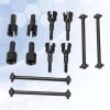 Dilwe RC Dog Bone Drive Shaft,Dogbones+Drive Shaft+Stub Wheel Axle RC Car Replacement Parts,RC Dogbone Adapter Diff Cup Joint Axle for A949 A959 A969 A979 K929 and Other 1/18 RC Car(Black) view 2