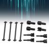 Dilwe RC Dog Bone Drive Shaft,Dogbones+Drive Shaft+Stub Wheel Axle RC Car Replacement Parts,RC Dogbone Adapter Diff Cup Joint Axle for A949 A959 A969 A979 K929 and Other 1/18 RC Car(Black) view 3