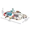 Hape Super Cityscape Transport Bucket Set | Wooden Toy Train Set with City Scenes, Plane, Battery-Powered Engine, for Children 3+ Years view 3
