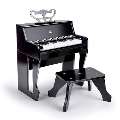 Hape Learn with Lights Black Piano with Stool
