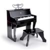 Hape Learn with Lights Black Piano with Stool view 1