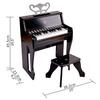 Hape Learn with Lights Black Piano with Stool view 3