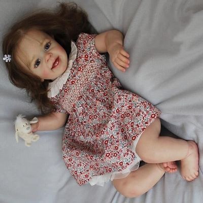 iCradle 24Inch Reborn Baby Dolls Girl Lifelike That Look Real Newborn Baby Doll Silicone Bebe Gifts for Kids 3+ with Clothing & Accessories