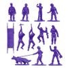 BMC Plastic Army Women - 36pc Purple Female Soldier Figures - Made in USA view 4