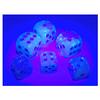 Chessex Dice Set  12mm Gemini: Pearl Turquoise-White/Blue Luminary Dice Block  Dungeons and Dragons D&D DND TTRPG Dice  Includes 36 Dice  D6 view 3