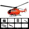 GoolRC C186 Remote Control Helicopter, 4 CH Single Propeller Without Ailerons RC Helicopter with 6-axis Gyro Stabilization, Altitude Hold, Remote Control Airplane Toy for Adults Orange view 2
