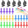 Chivao 45 Pcs, 40 Rubber Chicken Sling Toy and 5 Targets, Rubber Fingers Flying Toy Decompress Chicken Sling Stretchy for Kids Adult for Funny Party and Gifts view 1