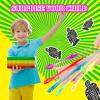 Chivao 45 Pcs, 40 Rubber Chicken Sling Toy and 5 Targets, Rubber Fingers Flying Toy Decompress Chicken Sling Stretchy for Kids Adult for Funny Party and Gifts view 4