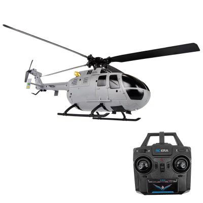 GoolRC C186 Remote Control Helicopter Remote Control Drone Single Propeller Without Ailerons 6-axis Gyro Stabilization Remote Control Airplane Altitude Hold s Adults Gray