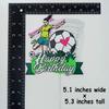 Girls Football Happy Birthday Cake Topper, Soccer Theme Birthday Party Decoration for Girls, Football World Cup Party Favor for Female Players Fans view 2