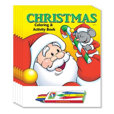 ZOCO Christmas Coloring Books (50 Bulk Pack, Without Crayons) Holiday Activity Books for Kids, Stocking Stuffers, Xmas Party Favors, Sunday School, Made in USA