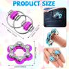 CHENGU 16 Pcs Fidget Toys Set Include 8 Six Roller Chain and 8 Key Flippy Chain Stress Reducer Anxiety Relief Bike Toys for Teens Adults ADHD, Add, Autism (Bright) view 2
