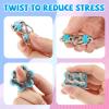 CHENGU 16 Pcs Fidget Toys Set Include 8 Six Roller Chain and 8 Key Flippy Chain Stress Reducer Anxiety Relief Bike Toys for Teens Adults ADHD, Add, Autism (Bright) view 4