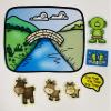 Billy Goats Gruff Felt Figures for Flannel Board Stories Kids view 3