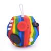 UOOEFUN Small Fidget Toys,12 Sided Cube Toys for Kids Adults with Anxiety ADHD Autism and Relief Stress (Rainbow) view 1