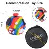 UOOEFUN Small Fidget Toys,12 Sided Cube Toys for Kids Adults with Anxiety ADHD Autism and Relief Stress (Rainbow) view 2