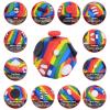 UOOEFUN Small Fidget Toys,12 Sided Cube Toys for Kids Adults with Anxiety ADHD Autism and Relief Stress (Rainbow) view 3
