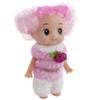 Ruilogod Light Pink White Plush Clothes Designed Doll Pendant for Handbag view 1