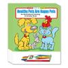 ZOCO  Healthy Pets Coloring & Activity Books (50 Bulk Pack, With Crayons)  Pet Care Education with Fun Games & Activities  Veterinarian Handout for Kids view 1