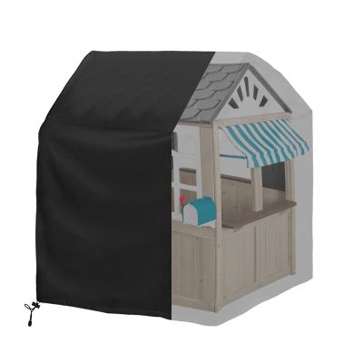 Iceberg Elf Playhouse cover, Outdoor playhouse covers waterproof, 57" L x 57" W x 63" H, Sun Protection Dust, 420D Heavy duty oxford fabric, (Black)