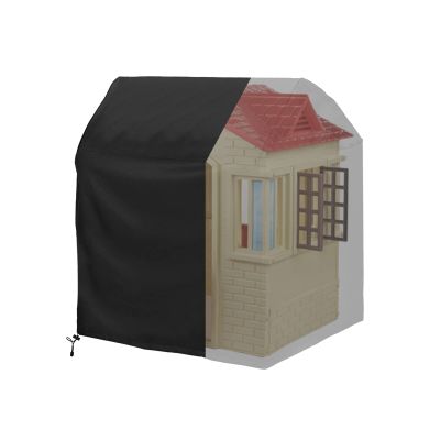 Iceberg Elf Outdoor playhouse covers waterproof, Wooden playhouse cover, 45" L x 40" W x 50" H, Rainproof, Sun Protection dust, , 420D Heavy duty oxford fabric, (Black)