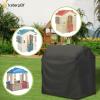 Iceberg Elf Outdoor playhouse covers waterproof, Wooden playhouse cover, 45" L x 40" W x 50" H, Rainproof, Sun Protection dust, , 420D Heavy duty oxford fabric, (Black) view 4