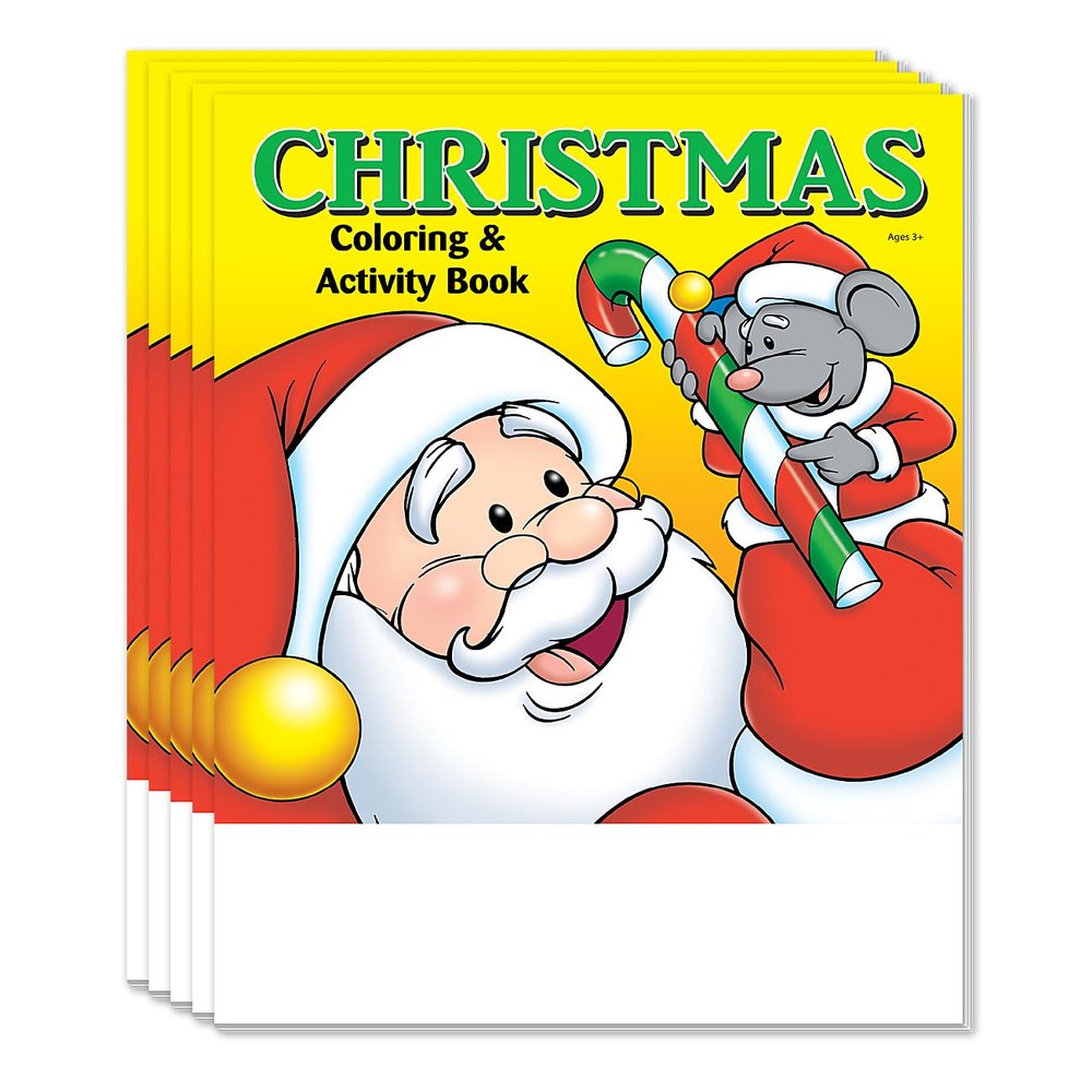 ZOCO  Christmas Coloring Books (50 Bulk Pack, Without Crayons)  Holiday Activity Books for Kids, Stocking Stuffers, Xmas Party Favors, Sunday School, Made in USA