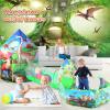 3pc Dinosaur Play Tent for Boys with Ball Pit, Crawl Tunnel, Play Tents for Toddlers, Baby Space World Playhouse Toys, Boys Indoor& Outdoor Play House, Perfect Kids Gifts view 3