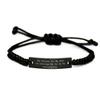 Toy Collecting for Men Women, The Voices in My Head are Telling Me, Funny Toy Collecting Black Rope Bracelet, Engraved Bracelet from view 1