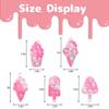 20Pcs Ice Cream Mini Pop Keychain Fidget Toy, Ice Cream Party Favors Supplies, Silicone Mini Pop Toys Birthday for Kids Anxiety Stress Reliever for Adults view 2