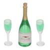 10 Sets Dollhouse Champagne Set, Lifelike PVC Dollhouse Champagne Bottle with Two Mini Champagne Glass DIY Miniature Simulation Model Dollhouse Decor view 1