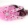 Ruilogod Double Flowers Wig Ornament Stretchy Band Headband for Kids Child Pink (id: 26f 49c c8c f77 c3d view 3