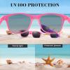 FEPITO 24 Packs Party Sunglasses Bulk Neon Colors Sunglasses for Birthday Party Supplies Treat Bag Fillers for Beach Pool Party Toys for Adults view 4