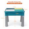 BEAURE 5-in-1 Multi Activity Sand Water Play Table, Double-Sided Kids Activity Table with Storage, 105pcs Marble Run Building Blocks Sensory Table for Kids Toddler Boys Girls view 3