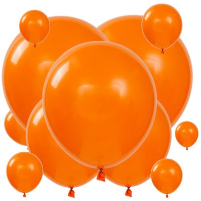 100 Pcs Latex Balloons Orange balloons Different Sizes 5/10/12/18 Inch Party Balloon Kit for Halloween Christmas Thanksgiving Wedding Birthday Bride Balloon Party Decoration (Orange)