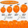 100 Pcs Latex Balloons Orange balloons Different Sizes 5/10/12/18 Inch Party Balloon Kit for Halloween Christmas Thanksgiving Wedding Birthday Bride Balloon Party Decoration (Orange) view 2