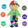 June Garden 15.5" Dressy Friends Terry - Educational Stuffed Plush Doll for Kids and Toddlers 2 Years and Up - Montessori Buckle Soft Toy view 2