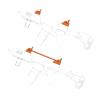 FXT WORKS Accessories Compatible with SRB400, SRB400-SUB Water Bead Blaster Gun, Accessories Only (Tactical Mount + Sight Set, Orange) view 3